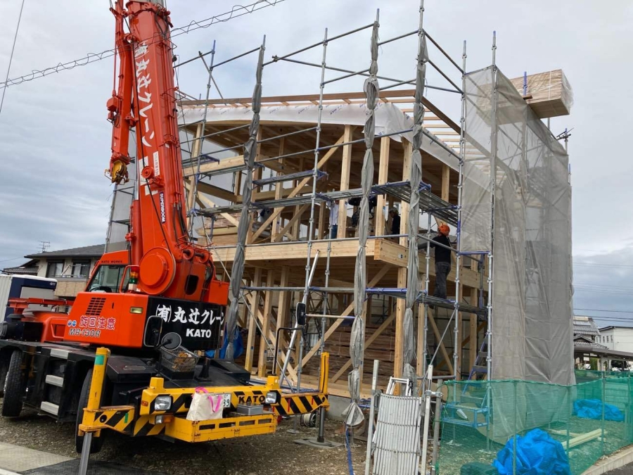 彦根市 N様 無事に棟上げを終えました-お知らせ