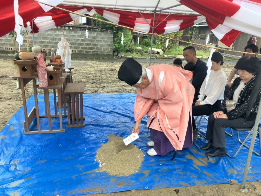 東近江市にて地鎮祭を執り行いました。-現場スタッフの工事ブログ