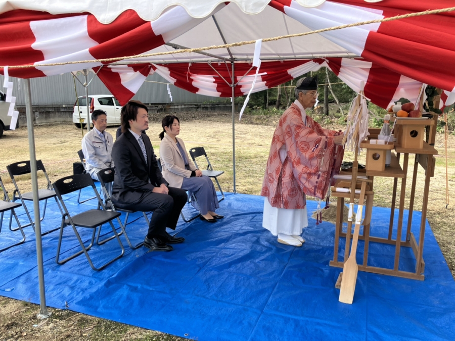 甲賀市にて地鎮祭を執り行いました。-現場スタッフの工事ブログ