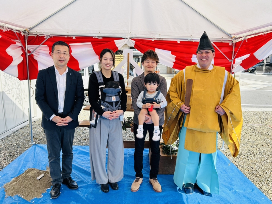 近江八幡市にて地鎮祭を執り行いました。-現場スタッフの工事ブログ